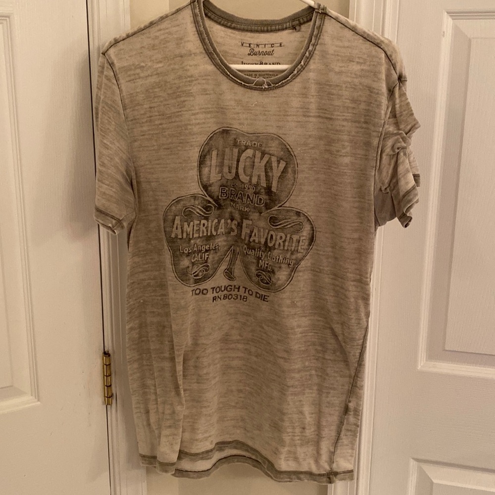 Silvery green Lucky Brand t shirt size medium